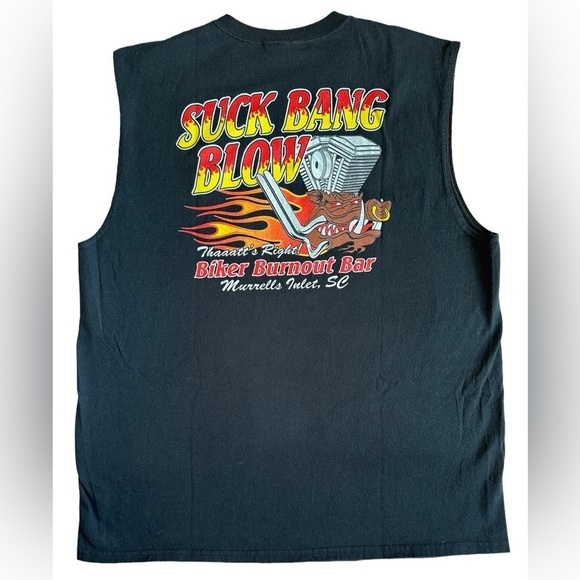 Other - Y2K Suck Bang Blow Thaaatt’s Right! Mens Sleeveless Shirt Size XL​​​​​